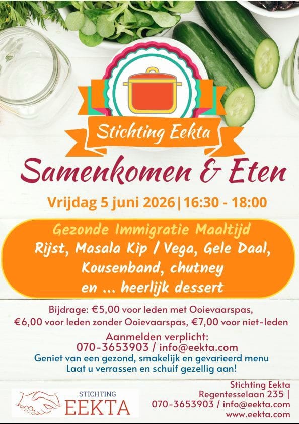 Samenkomen & Eten bij Stichting Eekta (5 juni 2026)