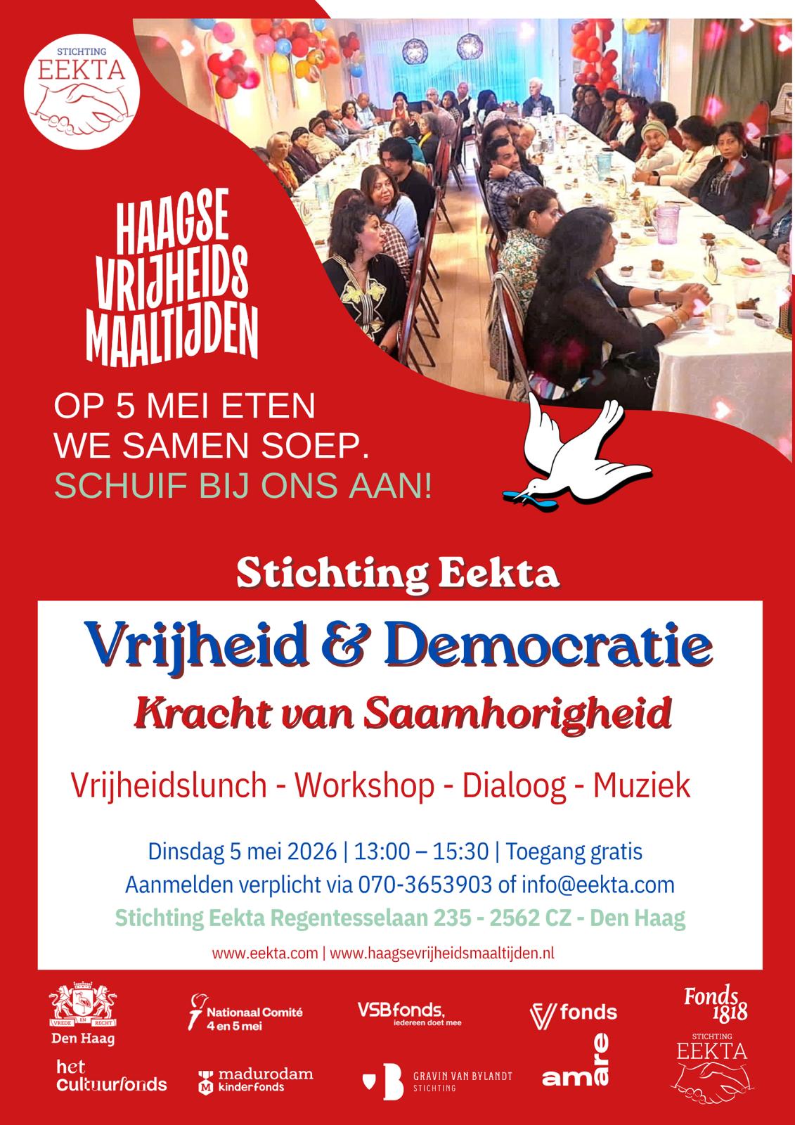 Uitnodiging Stichting Eekta Vrijheidsmaaltijd 2026