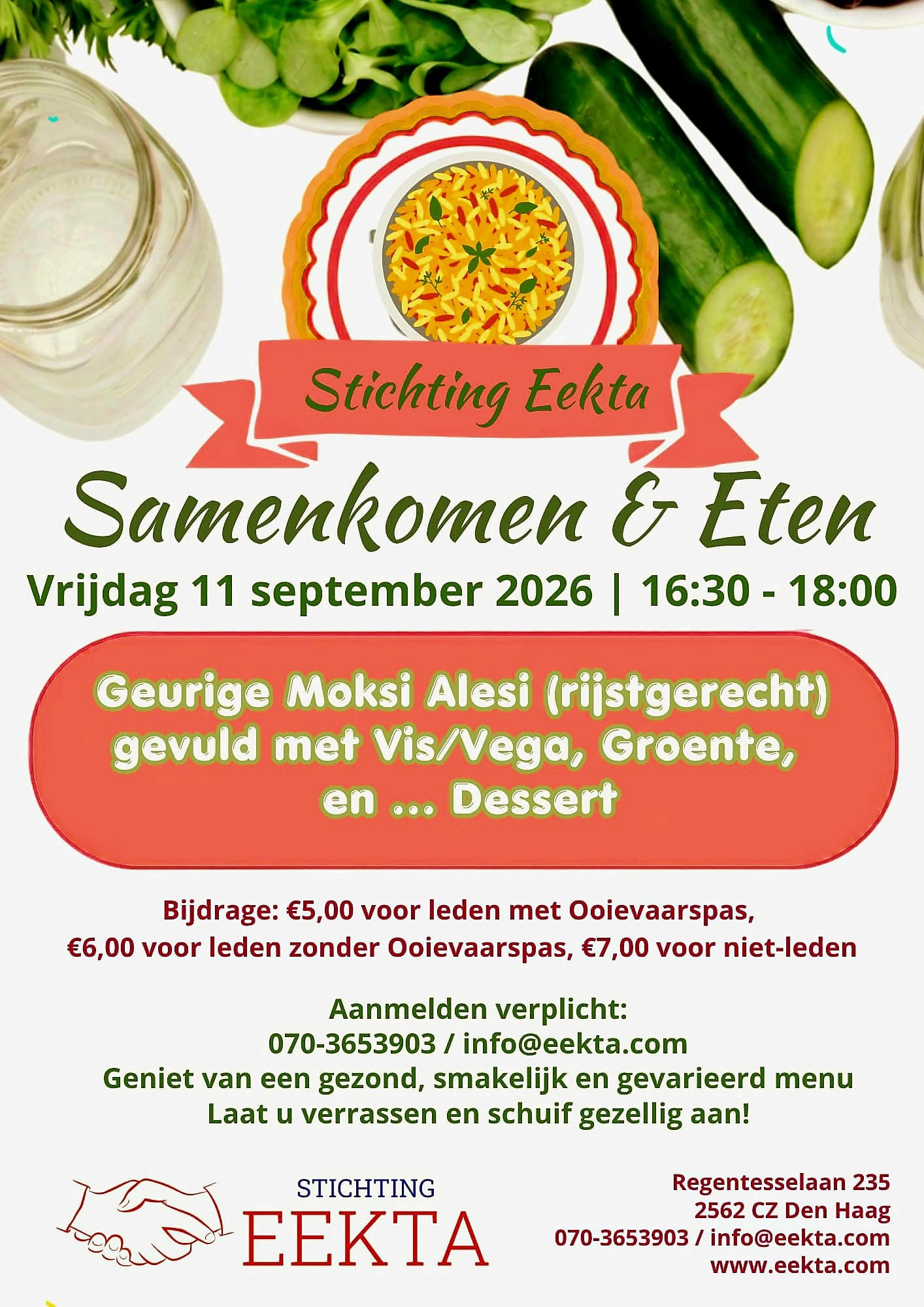 Samenkomen & Eten bij Stichting Eekta (11 sept 2026)