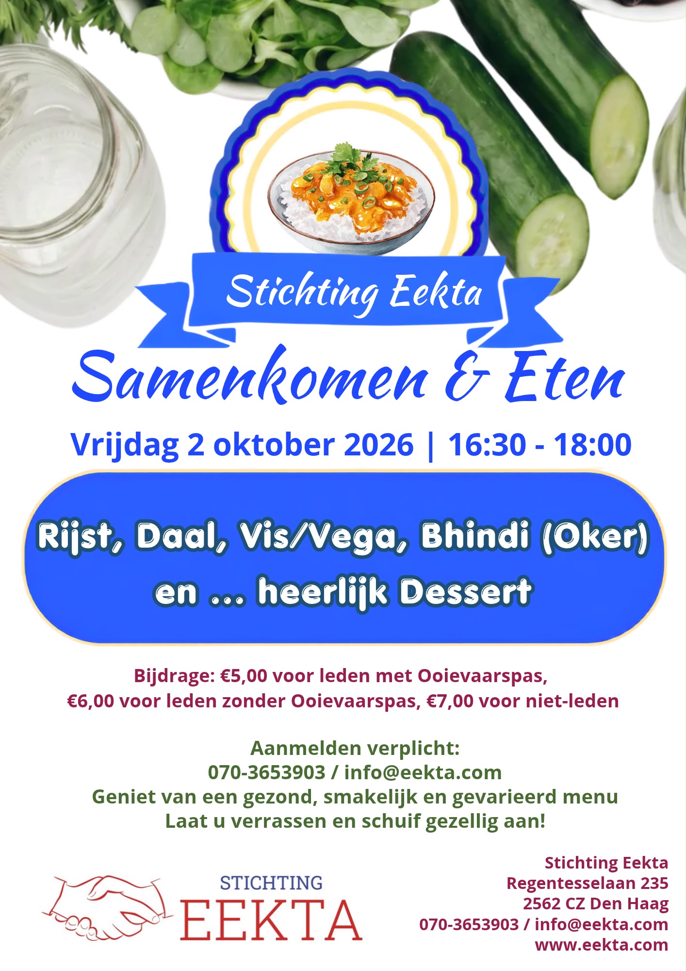 Samenkomen & Eten bij Stichting Eekta (2 okt 2026)