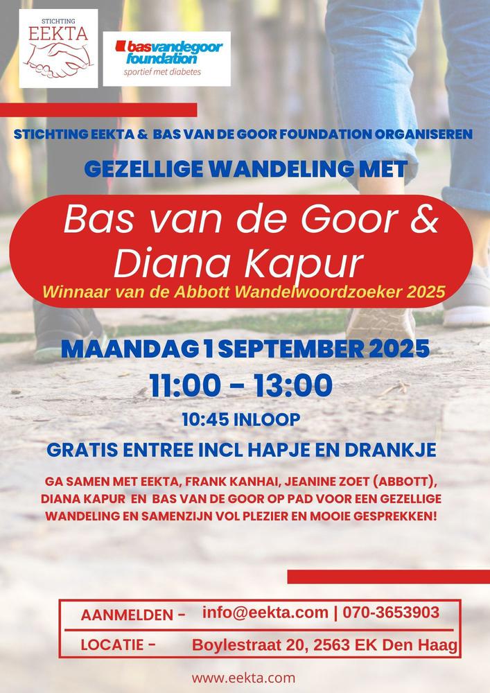 Wandelen met Bas van de Goor & Diana Kapur