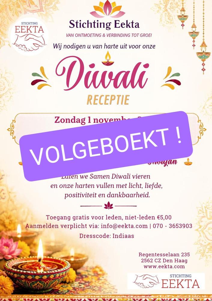 Diwali 2026 = Volgeboekt